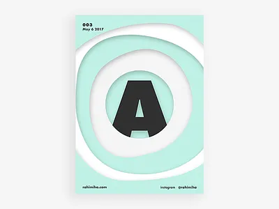 Day 003 a circle daily graphic design green poster type vector