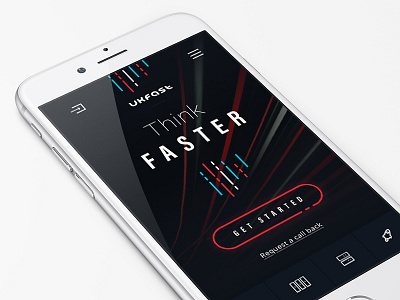 UK Fast clean concept dark hosting landing minimal mobile mockup morse code responsive