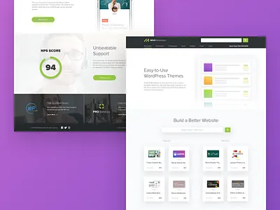 WordPress Themes Landing Page branding design icon illustration type typography ui ux vector web website wordpress