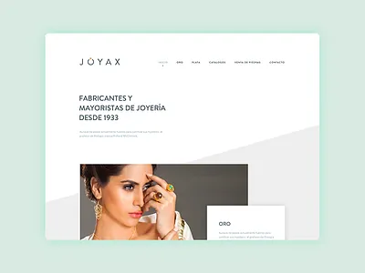 Jewelry MFR - Screens ecommerce jewelry store ui web design