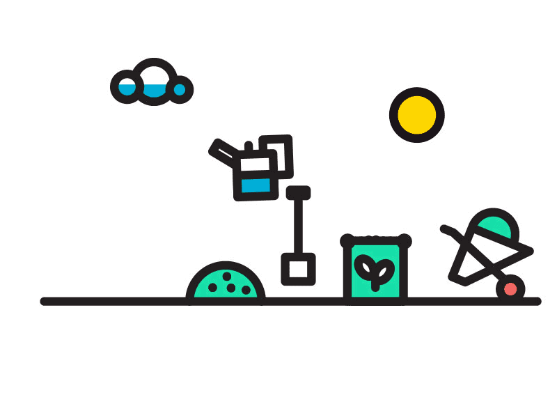 Icontel Idea 2d animation illustration motion design plant seed