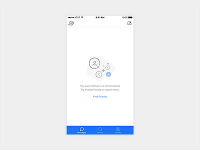 Empty Messages design empty ios messages mobile state visual