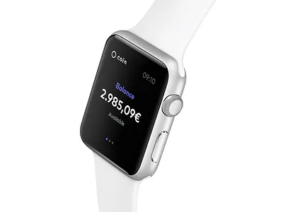 Coin Banking Watch App app apple watch banking coin finance fintech flat design ios payment ui ux watch