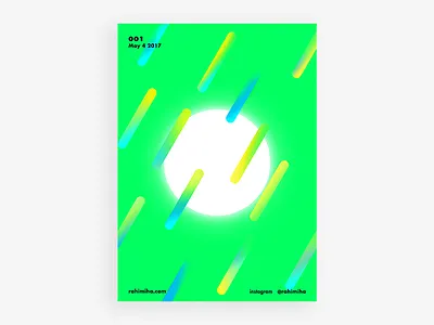 Day 001 circle daily graphic design green poster vector