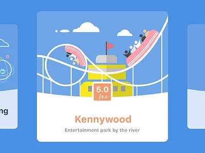 City Guide ・ Pittsburgh IX art card city design entertainment park pittsburgh roller coaster steel city ui