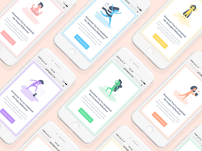 Modal Rainbow color illustration interface mobile modal phone significa ui ux
