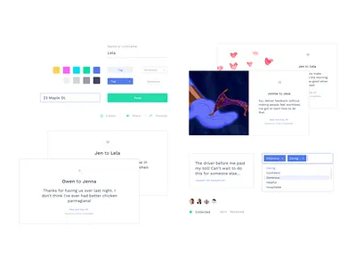 Piccolo Pieces avatar button color components field post social tag ui