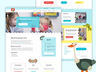 Daycare Website children clean daycare healthcare kids material webdesign website