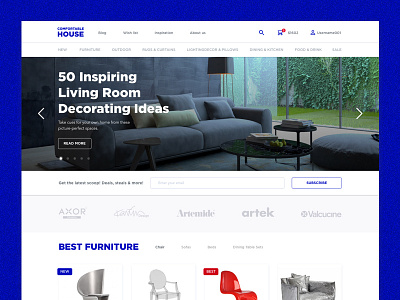 Interior house store ui ux