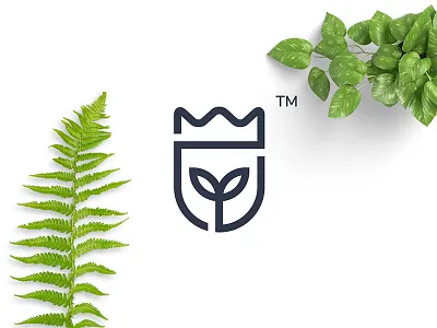 Which Seeds Identity branding crown design flower identity logo mark seeds