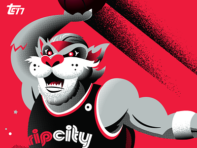 Blaze Trading Card basketball blaze card mascot nba portland rip city rose slam dunk trail blazers trailblazers