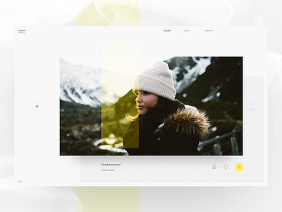 Gallery assymetric design gallery hero minimal navigation parallax ui web