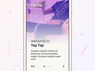 Welcome Screens [TapTap Mobile Ordering] duotone login mobile mobile ordering order ordering screens skip screen taptap welcome