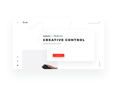 Fender® brand design fender landing product ui ux