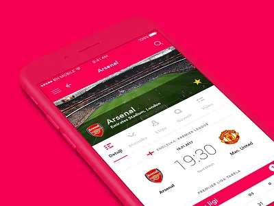 Results iOS Application app arsenal design football ios mobile profile scores ui ux