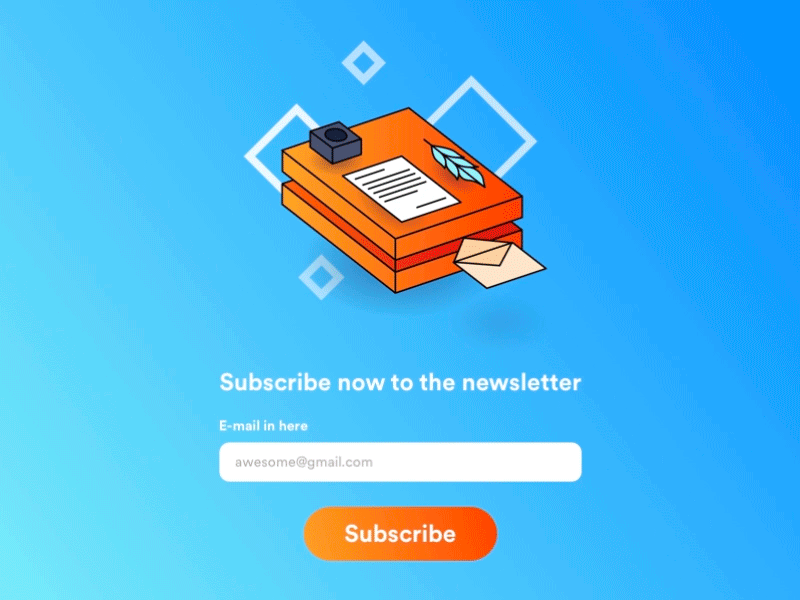 Daily UI #026 - Subscribe by Yoann Baunach on Dribbble