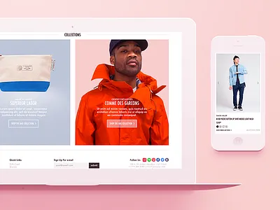 Gentry NYC Store Website desktop fashion flat mobile pages site store style ui web