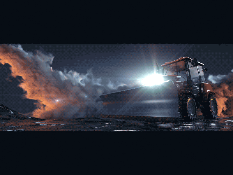 Web Banner for Agrotechnical Company ad agrotechnical banner belarus c4d compose mtz product traktor vehicle visualisation web