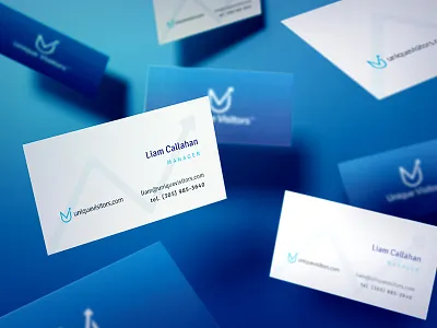 Business Cards for UniqueVisitors business card design graphic design mockup stationary unique visitors