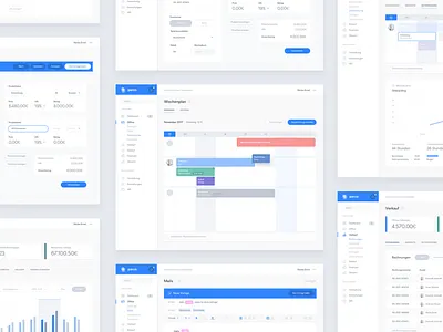 Productivity Tool app calendar color dashboard design finance invoice minimal productivity team ui web