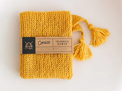 Cone Co. new strip brand bunny craft knit knitting packaging print rabbit scarf strip winter