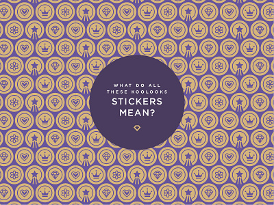 Koolooks Stickers branding crown diamond flower gem heart iconography icons identity pattern star