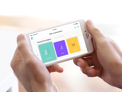 Conversation App IOS app card category conversation family feed game interface ios ui ux