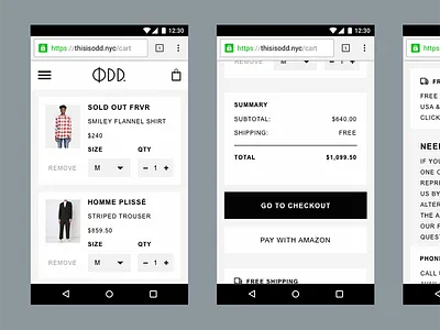 This Is Odd on Mobile branding clean clothing e commerce ecom ecommerce fashion identity design logo logo design minimal