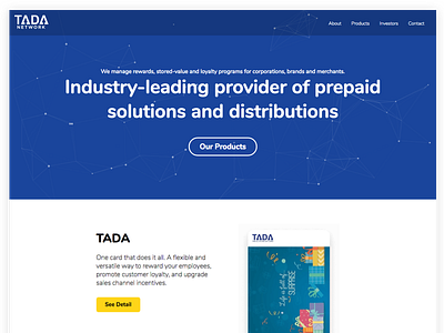 TADA Network company profile corporate css html single page website