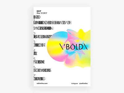 Day 007 bold.colorful circle daily graphic design poster type typography vector