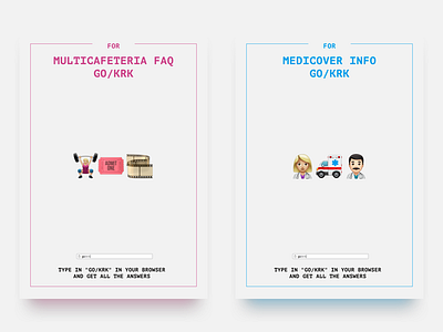 GO/KRK Posters Series (3/3) cinema emoji gym hr info office poster print