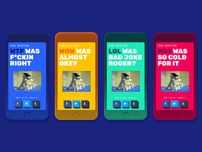BangDetector app color design gif app ios mobile ui ux