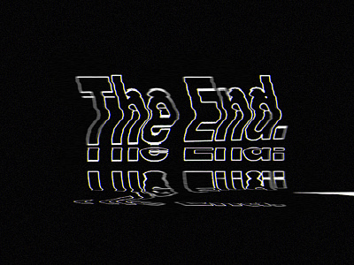 The End archivo black scanner glitch type typography