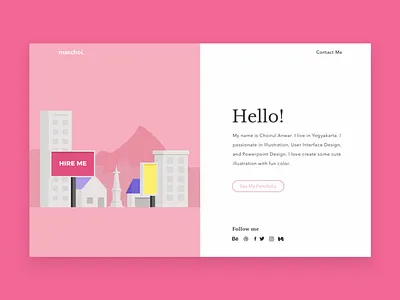 Personal Website graphic design illustration landing page personal website