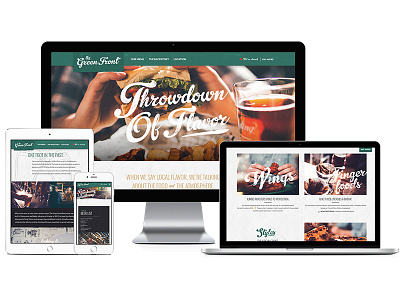 The Green Front clean food photography green logo design responsive restaurant typography web design website wordpress