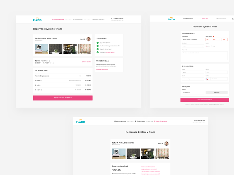 Example of Booking on Flatio 3/3