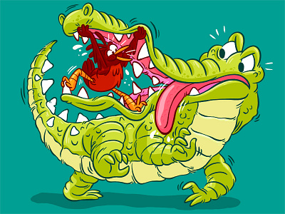 Resist alligator bird green resist tastes like chicken teeth