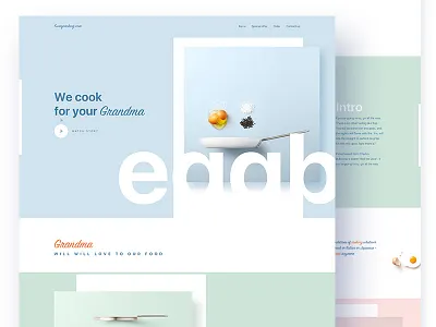 My poor cooking is legendary among my friends. chef color cook cooking design food gradient landing template ui ux