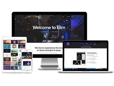 Elim Gospel Church christian church church logo church website local church logo design rebrand web design website wordpress