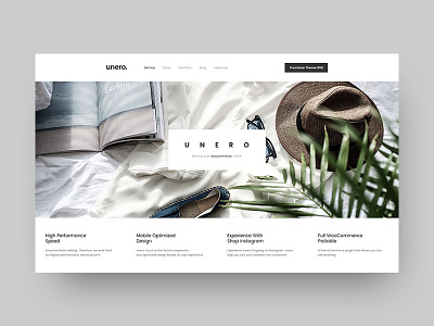 Unero | Minimalist WooCommerce Theme bag clean fashion furniture interior minimalist shoe shop store theme woocommerce wordpress