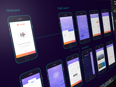 Flight booking app diagram behance diagram user flow