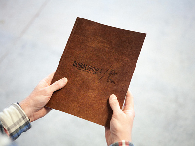 Global Project 2018 Project Guide design editorial global layout leather magazine map missions print texture typography world