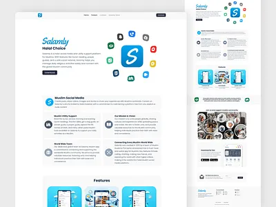 Application Landing Page - app.salamly.com application branding figma landing page promotion ui uiux ux