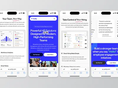 Responsive Design - HR Platform cansaas clean design hiring hr hr mobile human resources interface job mobile mobile app mobile design recruitment responsive saas saas app ui ux