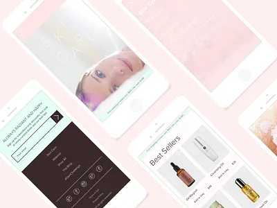 Skin Care UI clean ecommerce ios iphone mobile skin care ui visual design