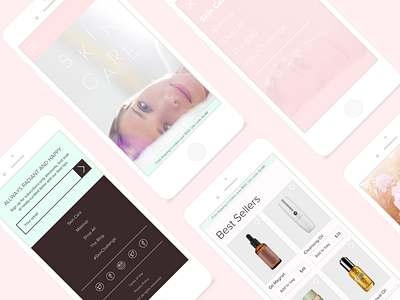 Skin Care UI clean ecommerce ios iphone mobile skin care ui visual design