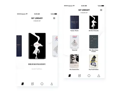 Reading App interface 1 app black and white book bookstore clean interface library reading reading app ui ux