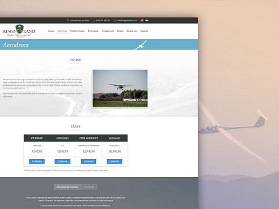 Kingsland Aerodrome page activities aerodrome facilities kings land page redesign recreation redesign ui ux