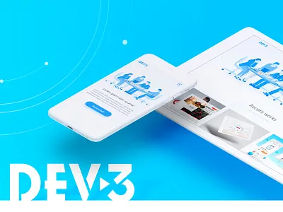 DEV-3. Main page design illustration web development web studio