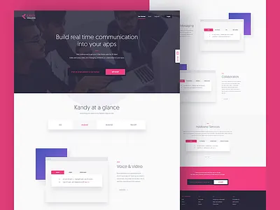 Kandy Developers Landing Page developers development homepage kandy landing page website